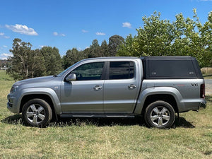 VW AMAROK DC 2010-2022 BLACK TITAN HYBRID CANOPY - Stainless Steel Alloy Modular