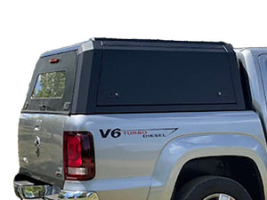 VW AMAROK DC 2010-2022 BLACK TITAN HYBRID CANOPY - Stainless Steel Alloy Modular