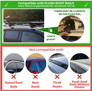 BLACK CROSS BAR for FLUSH RAILS (TL1 Canopies & European Vehicles) - 1 BAR