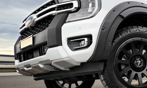 Ford RANGER RA (Next Gen) 2022+ AIR DESIGN Front Bumper Add-on - TWO TONE SATIN BLACK/SILVER