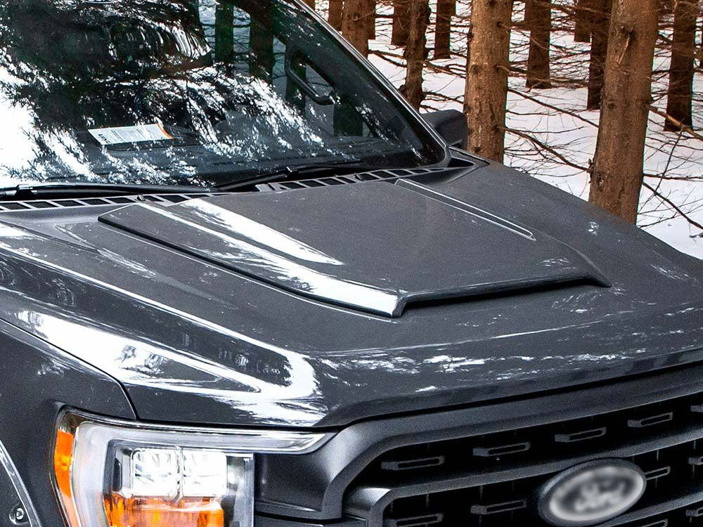 Ford F150 SUPERCREW 2021+ AIR DESIGN Bonnet Hood Scoop - SATIN BLACK ...