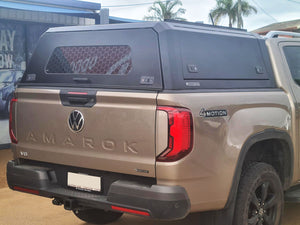 VW AMAROK (All New) DC 2023+ BLACK TITAN HYBRID CANOPY - Stainless Steel Alloy Modular