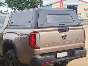 VW AMAROK (All New) DC 2023+ BLACK TITAN HYBRID CANOPY - Stainless Steel Alloy Modular