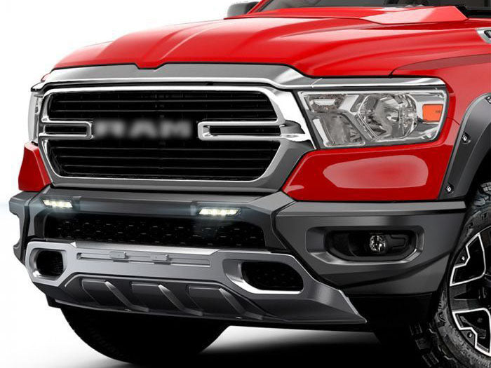 Dodge RAM 1500 DT 2019+ AIR DESIGN Front Bumper Guard Off-Road - SILVE ...